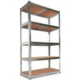 thumbnail image 1 of FCH 5 Tier Heavy Duty Steel Shelving Unit, 11.8"W x 29.5"D x 59"H Garage Storage Rack Silver, 1 of 7