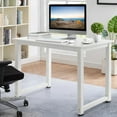 thumbnail image 1 of FCH Computer Desk, 43.3 Inch Office Table, Multifunctional Modern Desk, Suitable for Gaming, Studying, Home Office, White, 1 of 18