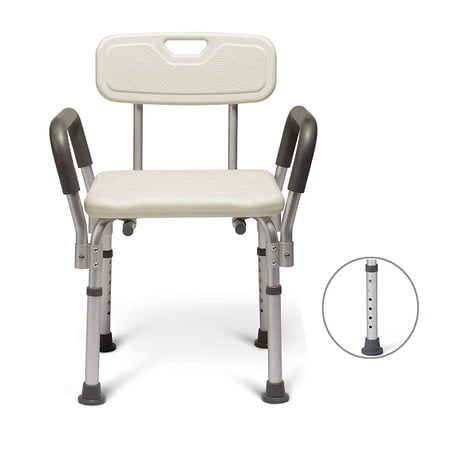 FCH Shower Chair Bath Seat with Padded Armrests and Back