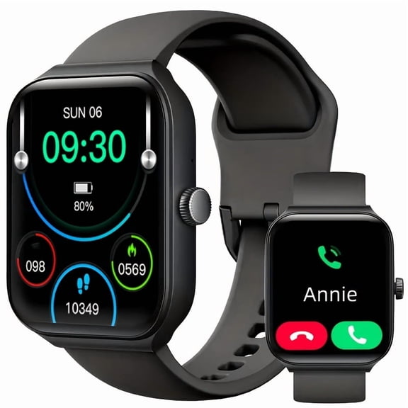 FCKJLY Smart Watch 1.83" Screen, Wireless Call, Fitness Tracker, Message Notifications, Multi-Sport, for iPhone Android