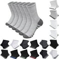 thumbnail image 1 of FCLoft 5 Pairs Men's Athletic Socks - Cushioned Breathable Crew/Short Sports Socks for Basketball & Running, 1 of 9