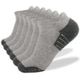 thumbnail image 1 of FCLoft 6 Pairs Men's Moisture Wicking Breathable Socks - Cotton Cushioned Ankle Low Cut Socks Athletic Running Performance Socks, 1 of 4