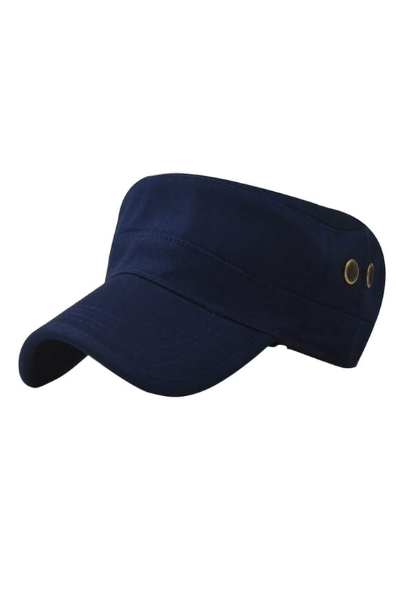 Hats For Men And Women, Adjustable Outdoor Sunshade Hat, Unisex Cotton Solid Military Cadet Cap Casual Fashion Breathable Hat