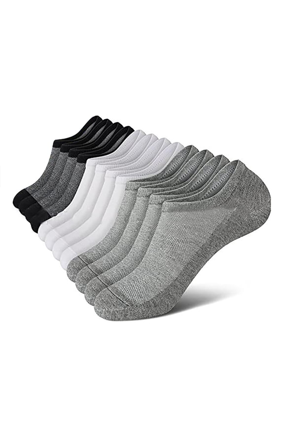 Men's 3-Pack No Show Ankle Socks - Low Cut Comfort Casual Socks