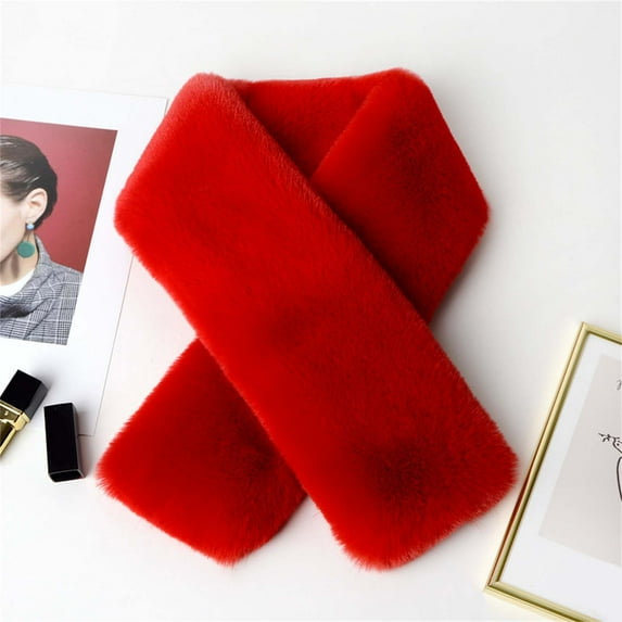 FCLoft Unisex Faux Fur Neck Shrug - Fur Collar Scarf for Women Men Girls, Fits Coat Dress Christmas