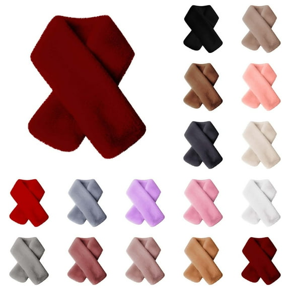 FCLoft Unisex Plush Fleece Scarf - Woolen Neck Wrap Collar Winter Warmer for Outdoor & Daily Wear