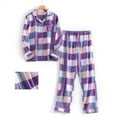 thumbnail image 1 of FCLoft Women's Cozy Warm Winter Pajama Set - XL-3XL Flannel Brushed Cotton, Button Top & Pants Loungewear, 1 of 3