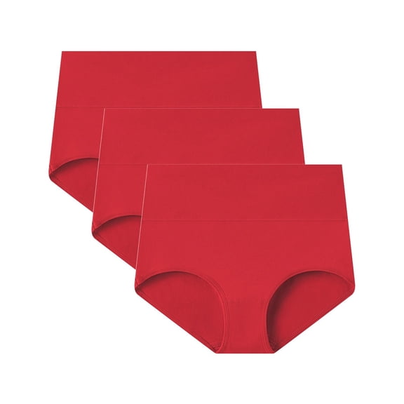 FCLoft Women's Full Coverage Cotton Briefs, High Waisted 3 Pack