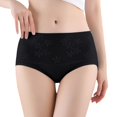 thumbnail image 1 of FCLoft Women's High Waist Cotton Anti-Roll Briefs Tummy Control Underwear, 1 of 5