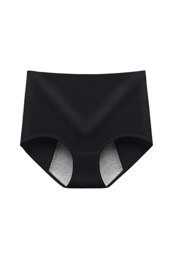 Women's High Waisted Cotton Briefs, High Absorbency Leakproof Postpartum Menstrual Underwear