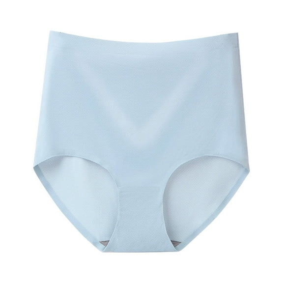 FCLoft Women's Ice Silk High Waist Seamless Breathable No Show Briefs Underwear
