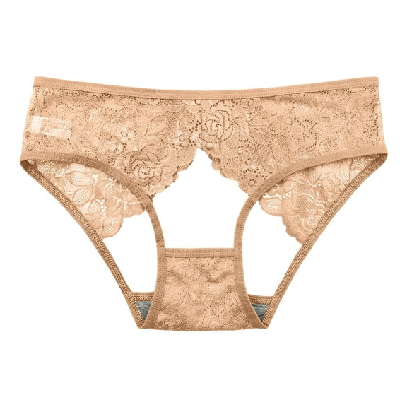 FCLoft Women's Lace Seamless Breathable Cheeky Panties Hollow Out Butt Lift Bikini Underwear