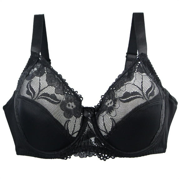 FCLoft Women's Plus Size Minimizer Bra - Full Coverage Lace Unlined Underwire 90E
