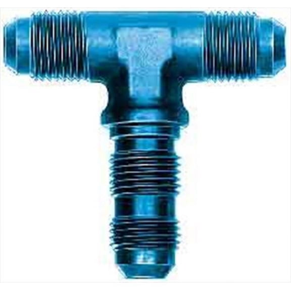 FCM2808 Blue Anodized Aluminum Bulkhead Tee Adapter