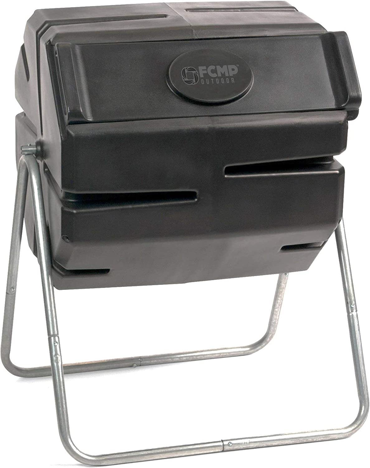 Black 37 Gallon Plastic Outdoor Tumbling Composter