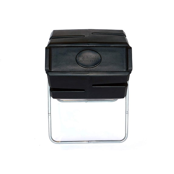 FCMP Outdoor 37 Gallon Single Chamber Roto Tumbling Compost Bin, Black