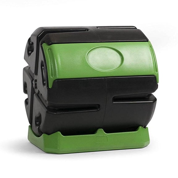 FCMP Outdoor HOTFROG Compost Tumbler Bin, 37 gal, Single Chamber, Rolling