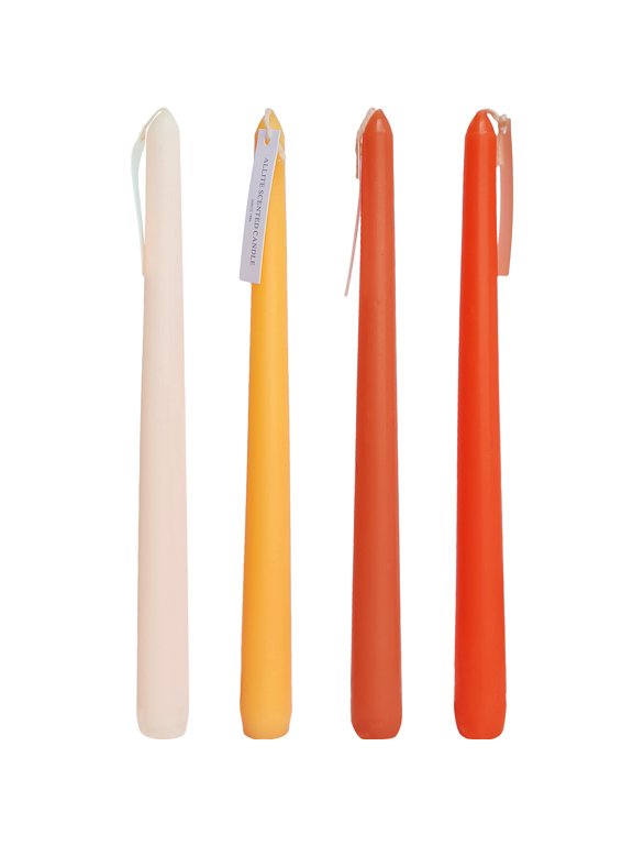 10'' Citrus Scented Taper Candles - Soy Wax-Dripless (4 Pack)