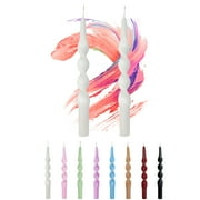 FCMSHAMD 10 inch White Spiral Taper Candles Sticks for Dinner Home Decoration Unscented Dripless Smokeless Pack of 2
