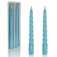 thumbnail image 1 of FCMSHAMD 7.3'' Blue Taper Candles-Unscented Smokeless(2 Pack), 1 of 7
