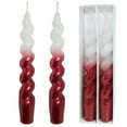 thumbnail image 1 of FCMSHAMD 7.3'' White Red Christmas Taper Candles(2 Pack), 1 of 5
