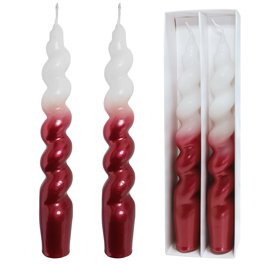 FCHSHAMD 7.3'' Elegant White Taper Candles - Unscented, Dripless ...