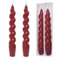 thumbnail image 1 of FCMSHAMD 7.3 inch Spiral Taper Candles Festive Red Christmas Decorative Candles Unscented Candles Pack of 2, 1 of 6