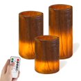thumbnail image 2 of Gradient Teal Flameless Candles With Remote And Timer, Real Wax Made Led Pillar Candles Battery Operated 3d Flickering Flame 3 X 4 3 X 5 3 X 6 Set 3 Turquoise 2 of 10
