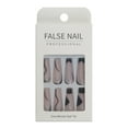thumbnail image 1 of FCOGIN Long Coffin False Nail, Acrylic Nail, Press on Nail, White, Black, 24 Pieces, 1 of 5
