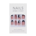 thumbnail image 1 of FCOGIN Medium Coffin, 24 Pieces, Pink, Black, Rhinestone Glitter Acrylic False Nail, Press on Nail, 1 of 6