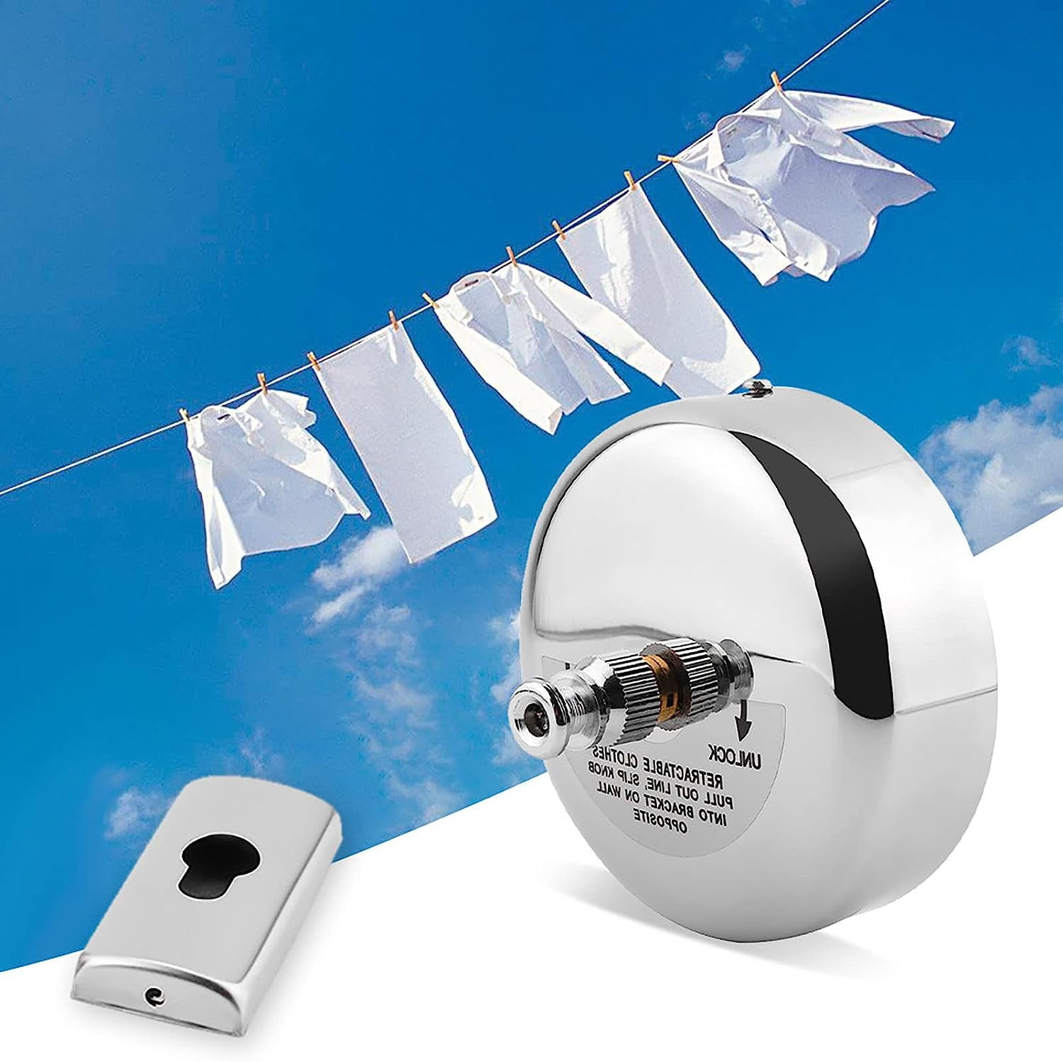 FCPHome Retractable Clothesline for Indoor, 304 Stainless Steel Laundry