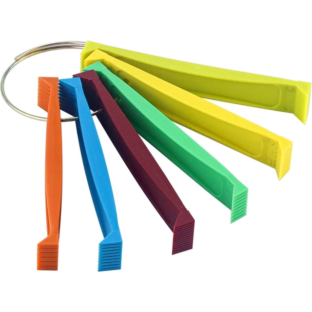 Cueiha FCR6 Fin Comb Tool Set, Different Fin Comb Set Plastic Colored AC Radiator Fin Comb Tool Set Different Set Plastic Colored Ac Radiator Straightener Condenser Coil Clean Evaporator Practical Design