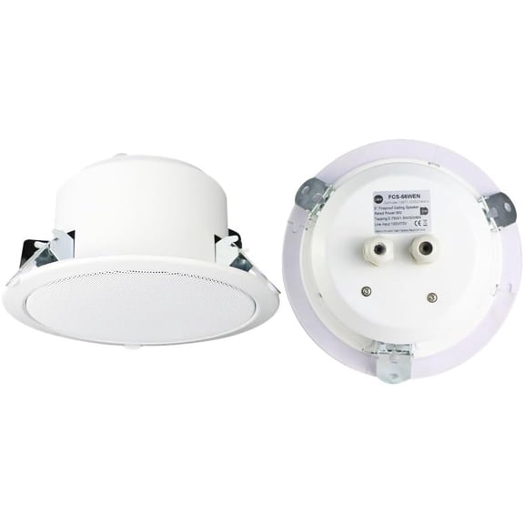 FCS-56CEN 5" EN54-24 Compliant Ceiling Speaker with 100V/70V Transformer – White