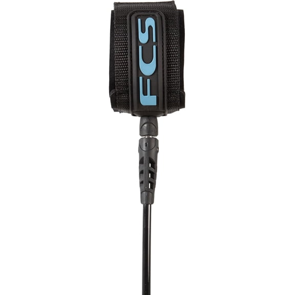 FCS Regular Classic Surfboard Leash – Durable 7mm Cord, Neoprene Strap, Anti-tangle Swivel – Everyday Surf Leash for 2–8ft Waves