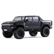 FCX18 FMS 1/18 Hummer EV RC Crawler, RC Pick-up Truck, RC Rock Crawler with 2 Speed, Lighting Control, Portal Axles and 7.4V 900mah Battery for Adults (Black)
