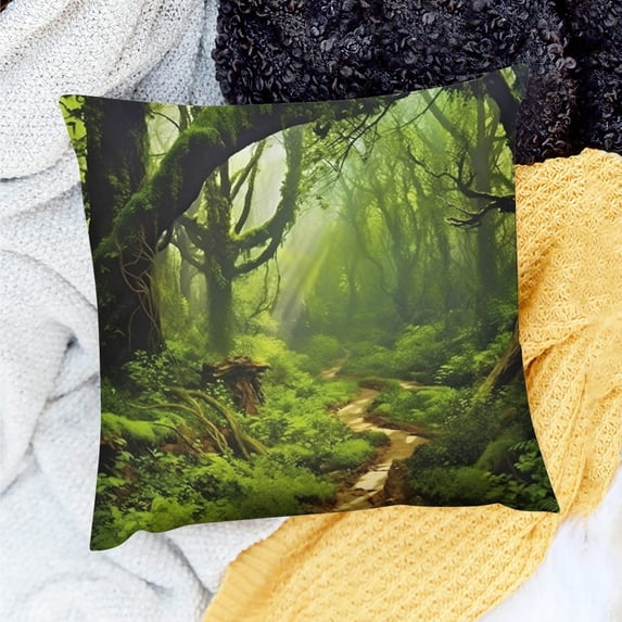 FCXZI 100% Linen Tree Trunk Pillow Covers for Home Sofa Couch 24x24in