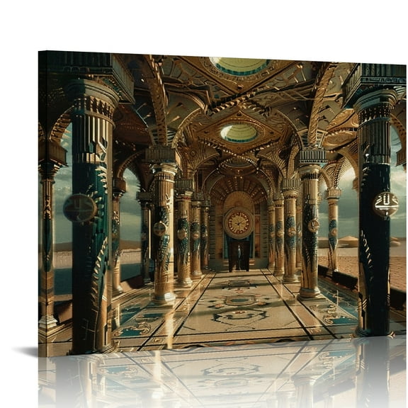 FCXZI Afrofuturism Art Modern Canvas Prints Wall Decorations for Home Ready To Hang Room Decor 16x12in