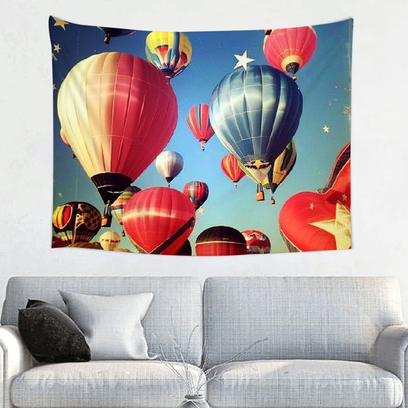 FCXZI Balloons Stars Folk Art Tapestry Wall Hanging 100% Polyester 40*30in
