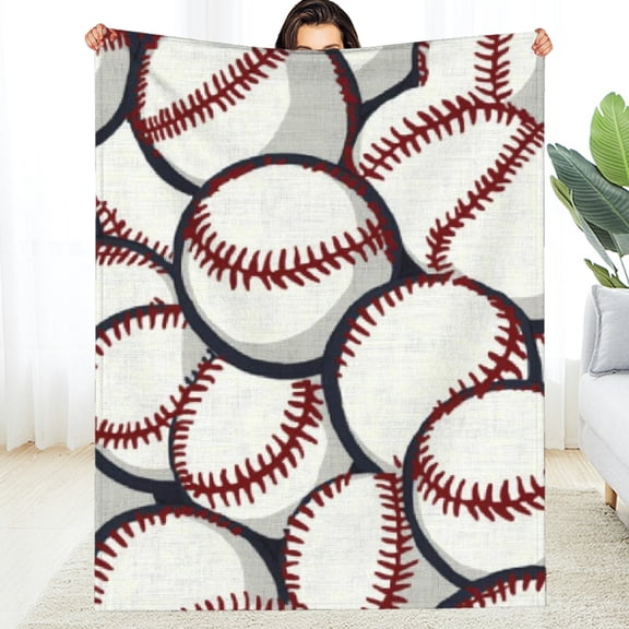 FCXZI Baseball Pattern Fuzzy Fluffy Soft Cozy Blanket, All-Season 30*40in