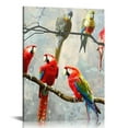 thumbnail image 1 of FCXZI Bathroom Parrot Picture Wall Art, Indoor art wall decoration home is suitable for living room, bedroom, office, dining room, club decoration, can hang Canvas painting 12x16in, 1 of 5