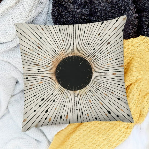 FCXZI Black Hole Theme Throw Pillow Cover for Home Sofa Couch, Decorative Birthday Gift, 100% Linen, Set of 1 - 3 Sizes 18x18in