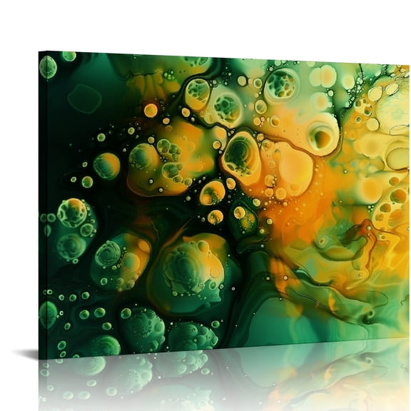 FCXZI Bubbles Wall Decor Canvas Art Ready To Hang Room Home Art Decor 16x12in
