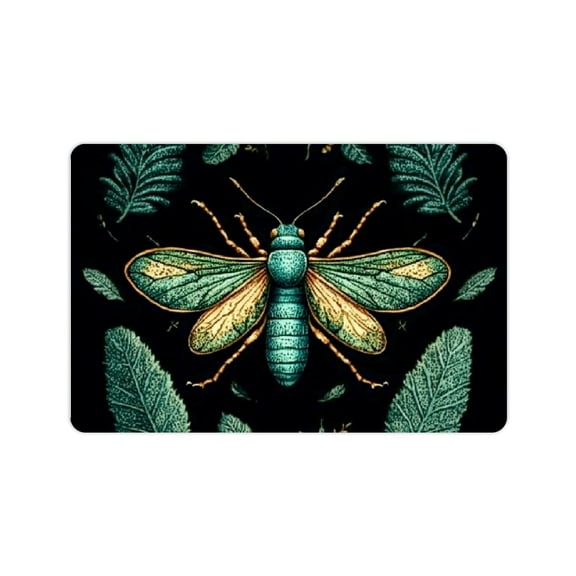 FCXZI Bug Leaves Diatom Mud Mats Non-Slip Eco-Friendly Home Rug 24x16in