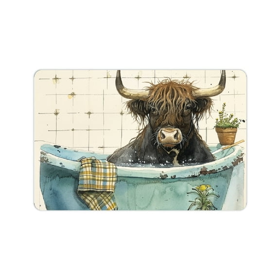 FCXZI Bull Diatom Mud Mats Non-Slip Home Fast Absorption Pack of 1 24x16in