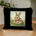 thumbnail image 1 of FCXZI Bunny Gift  Rabbit Makeup Bag Cute Small Makeup Organizer Bag Travel Toiletry Zipper Pouch Easter Bunny Gift Cartoon Rabbit Cosmetic Bag for Women Girls Friends Black, 1 of 6
