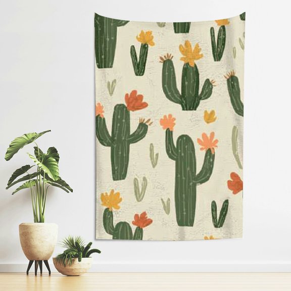 FCXZI Cactus Wall Art Tapestry 100% Polyester Home Decor 4 Sizes 40*60in