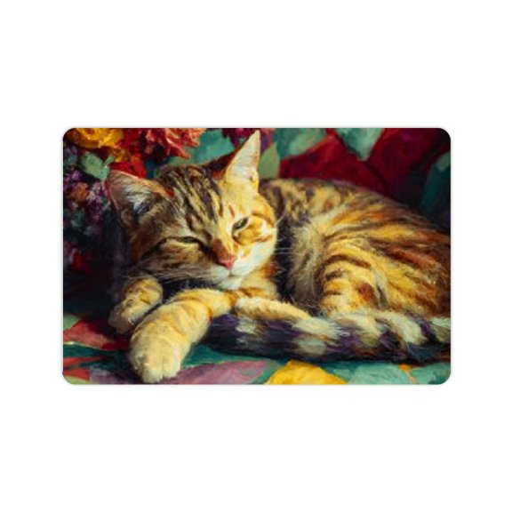 FCXZI Cat Flowers Couch Diatom Mud Mats Non-Slip Fast Absorption 24x16in