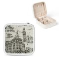 thumbnail image 1 of FCXZI Clock Tower Travel Jewelry Box for Necklaces Rings Earrings White, 1 of 5