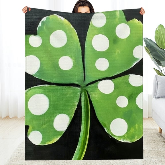 FCXZI Clover Durable Soft Flannel Blanket - Allergy Machine Washable 30*40in