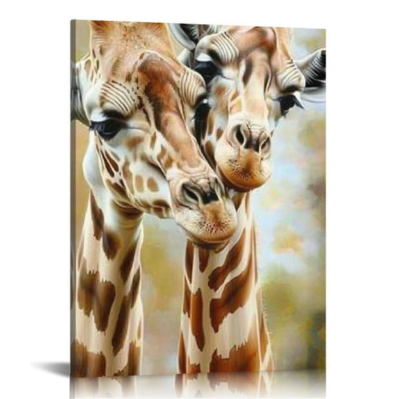 FCXZI Colorful Cartoon Animal Wall Art Canvas Print, Animal Pictures Fawn  Kids Bedroom Nursery Decor Artwork  Picture Print Wall Art  Painting Canvas  Artworks Room Aesthetic Canvas painting 16x20in